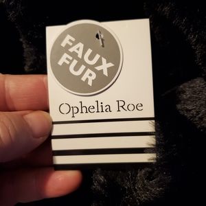 Black Faux Fur Women's Coat